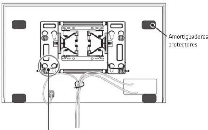 LG OTW420B - Cómo organizar los cables y colocar los amortiguadores protectores - 1