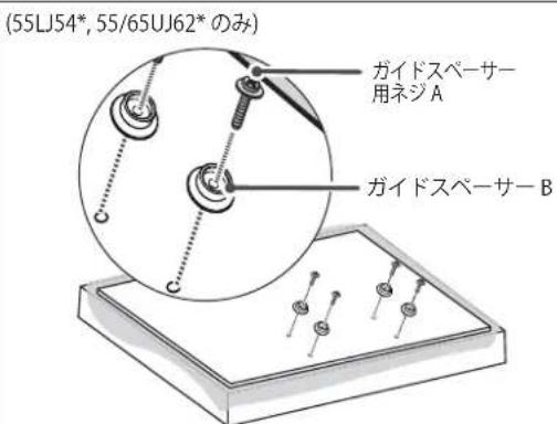 LG OTW420B - テレビ本体の背面にガイドスペーサーを取り付ける - 6
