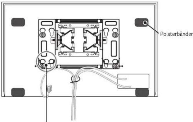 LG OTW420B - Kabel anordnen und Polsterbänder anbringen - 1