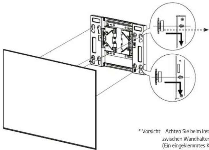 LG OTW420B - Produkt an der Wandhalterung befestigen - 1