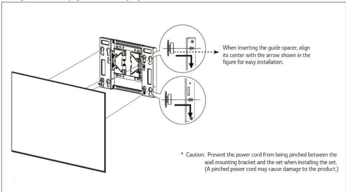 LG OTW420B - How to assemble the wall mounting bracket and display - 1