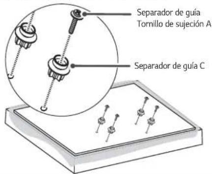 LG OTW420B - Cómo unir los soportes de montaje del producto a la TV - 5