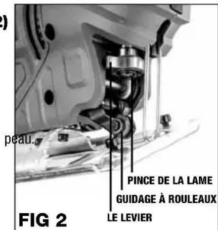 Genesis GJS500 - Installation ou retrait de la LAME (FIG 2) - 1