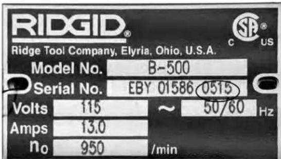 RIDGID B500 - Icons - 2