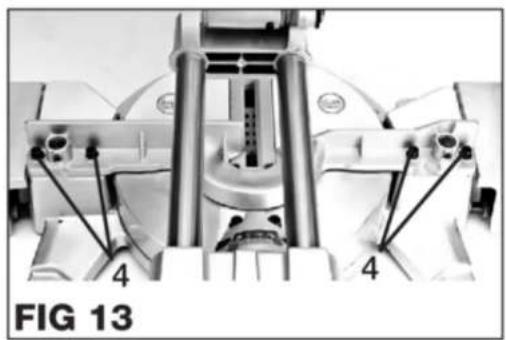Genesis GMSDR1015LC - Mise d'équerre de la LAME par rapport au GUIDE (FIG 12, 13) - 2