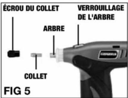 ÉCROU DU COLLET ARBRE VERROUILLAGE DE L'ARBRE COLLET FIG 5