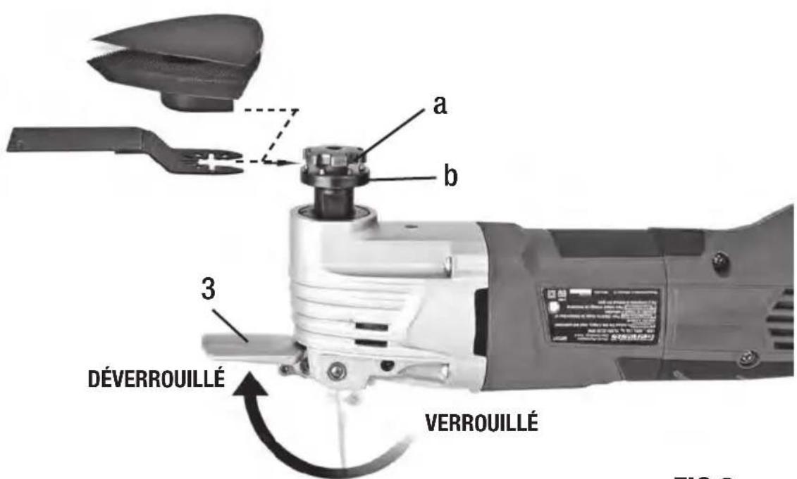 a b 3 DÉVERROUILLÉ VERROUILLÉ FIG. 9