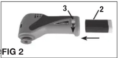 Genesis GLMT08B - Installation ou retrait de la batterie (FIG 2) - 1