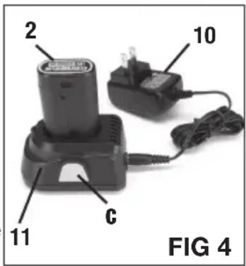 Genesis GLMT08B - Chargement des batteries (FIG 4) - 1