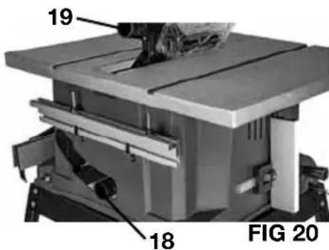 Genesis GTS10SC - Orifice de dépoussiérage (FIG 20, 21) - 1