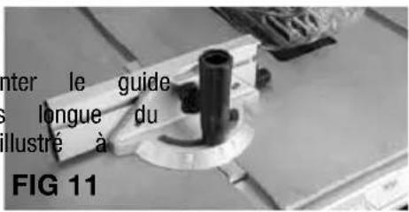 Genesis GTS10SC - Réglage du GUIDE d'onglet (FIG 12) - 4