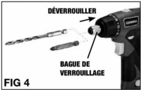 DÉVERROUILLER BAGUE DE VERROUILLAGE FIG 4