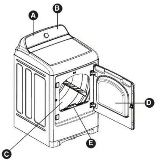 WINIA WTP4521W - C tambour en ACIER HAUTE capacité avec lumière de tambour - 1