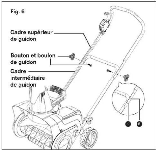 Snow Joe BDLA0198 - Assemblage du guidon - 2