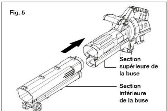 Sun Joe BDLA0197 - Assemblage de la section inférieure de la buse - 1