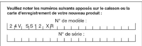 Snow Joe 24VSS12XRRED - Numéros de modèle et de série - 1