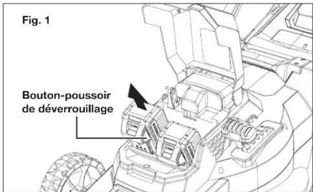 Fig. 1 Bouton-poussoir de déverrouillage