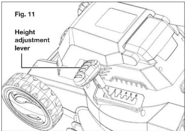 Fig. 11 Height adjustment lever