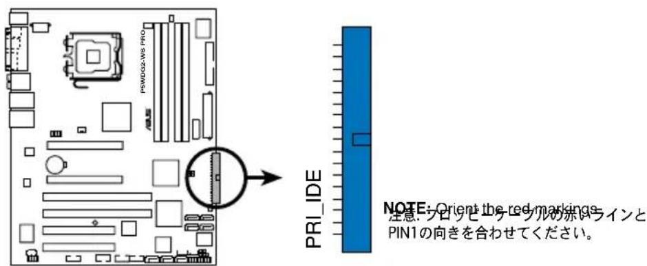 PWR02-NN PRO PWR02-NN PRO PRI_IDE NOTE: Orient the red markings 注意. フロッピューティノルの赤色ラインと PIN1の向きを合わせてください。