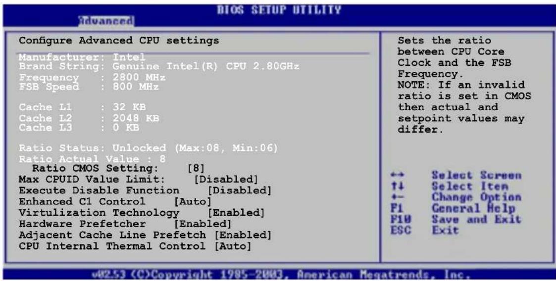 ASUS P5WDG2 WS Professional - CPU の設定 - 1