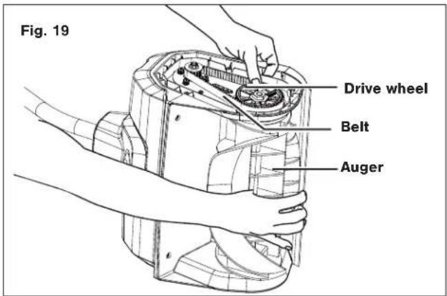 Snow Joe 24VX213SSCT - Replacing the Belt - 1