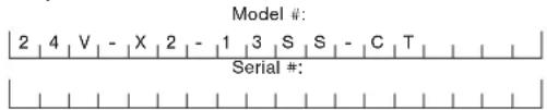 Snow Joe 24VX213SSCT - Model and Serial Numbers - 1