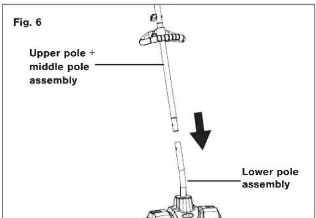 Snow Joe 24VX213SSCT - Connecting the Poles - 3