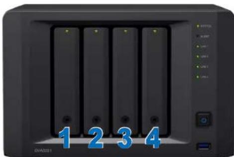 SYNOLOGY DVA3221 - Installation des disques - 7