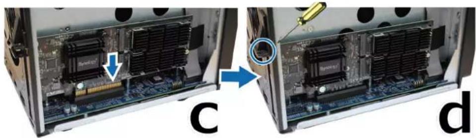 SYNOLOGY M2D18 - Pour installer la carte adaptatrice M2D18 : - 5