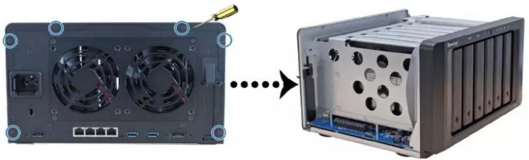 SYNOLOGY M2D18 - Pour installer la carte adaptatrice M2D18 : - 1