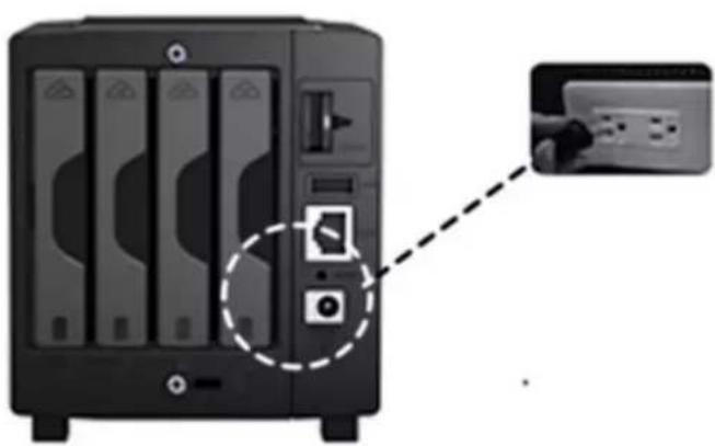 SYNOLOGY DiskStation DS409slim - Mettre le serveur sous tension - 1