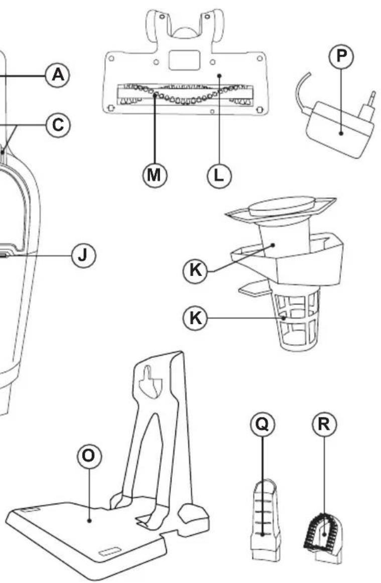 Technical diagram of a mechanical device with labeled parts including handle, socket, and base components