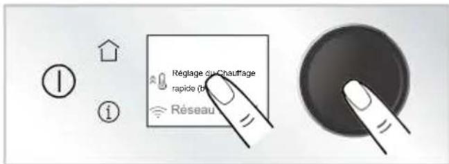 Réglage du Chauftage rapide (b) Réseau
