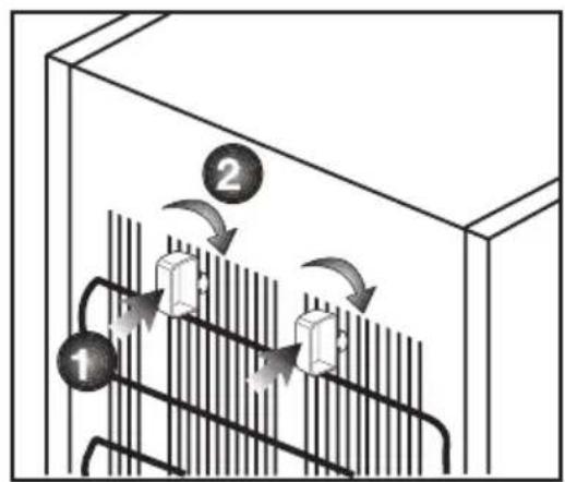 BEKO FNE290E34WN - Installing the Plastic Wedges - 1
