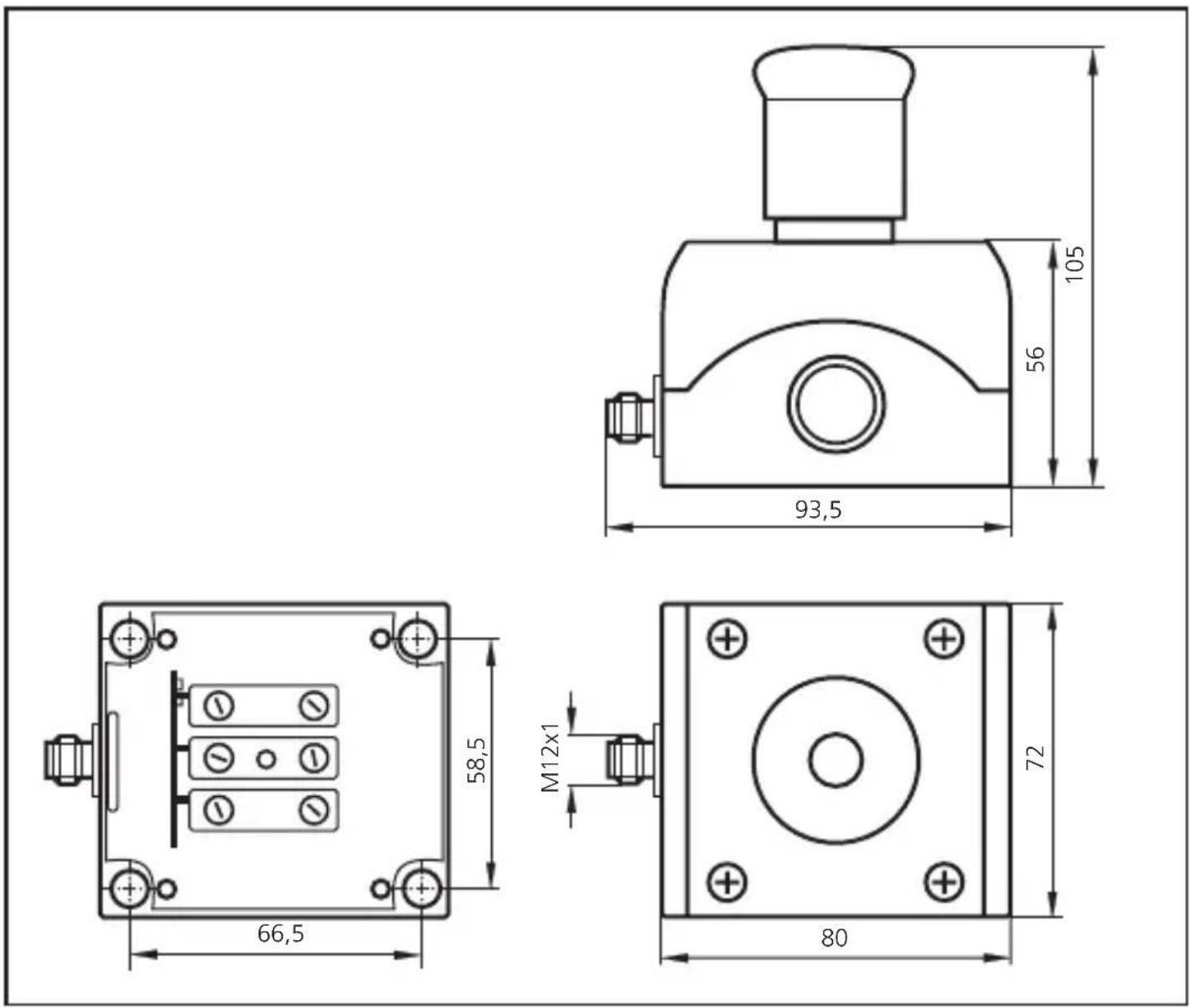 IFM AC010S - Schéma d'encombrement - 1