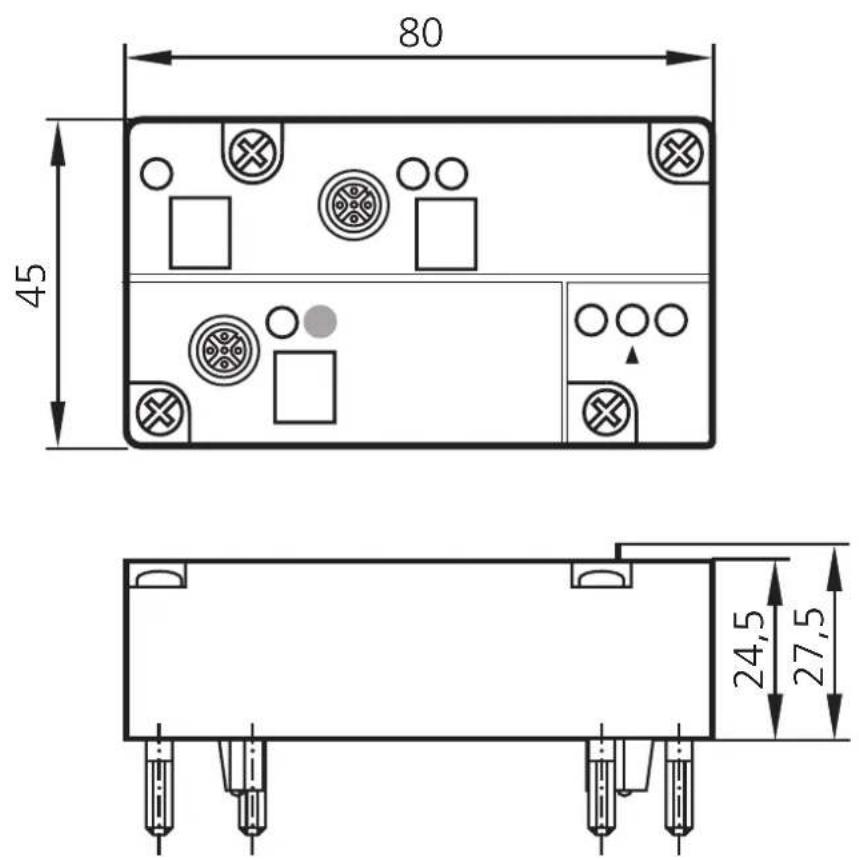 IFM AC005S - Schéma d'encombrement - 1