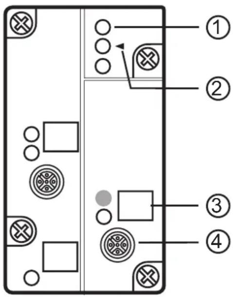 IFM AC005S - Eléments de service et d'indication - 1