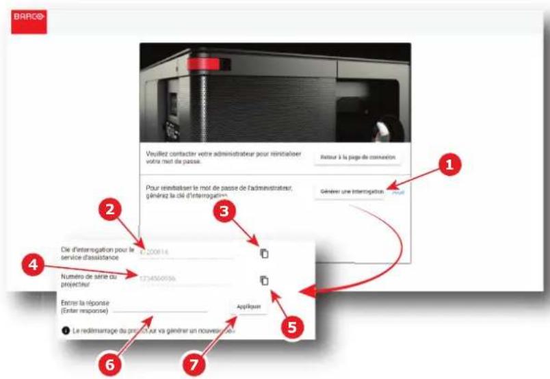 Barco XDX4K40 - Comment réinitialiser le mot de passe de l'administrateur - 1