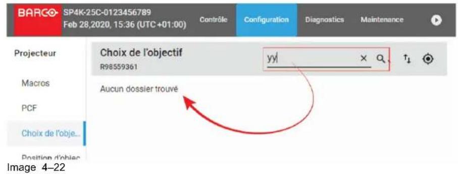 Barco XDX4K40 - Comment utiliser la recherche - 2