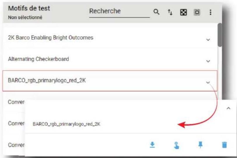 Barco XDX4K40 - Comment attribuer un motif de test à un numéro de raccourci - 1
