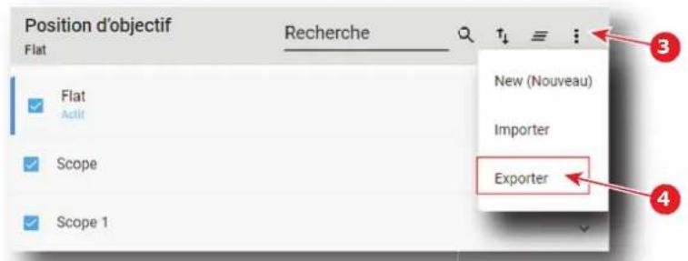 Barco XDX4K40 - Comment créer et exporter un package de sauvegarde de fichiers de position d'objectif - 2