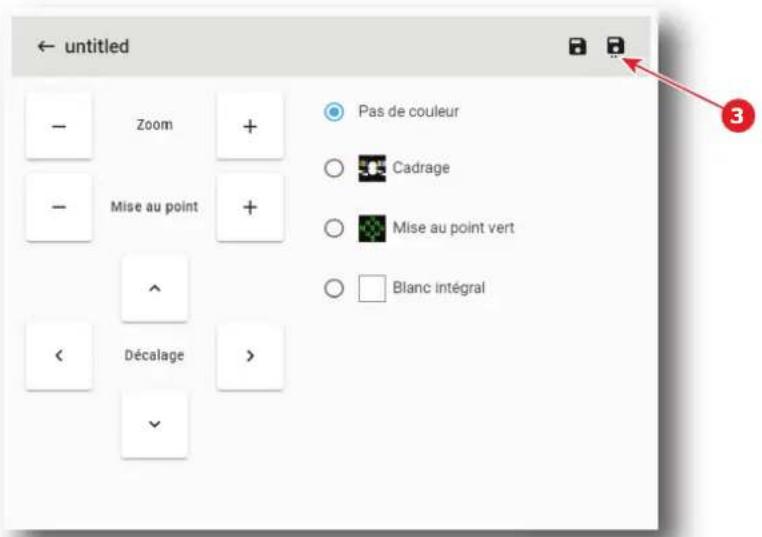 Barco XDX4K40 - Comment créer un fichier de position d'objectif à partir d'une configuration active - 2