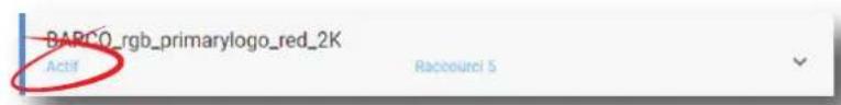 Barco XDX4K40 - Cliquez sur Activer dans le menu. - 2