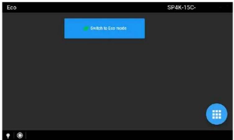 Barco XDX4K40 - Comment mettre le projecteur en mode ÉCO, à l'aide de l'écran tactile ? - 2