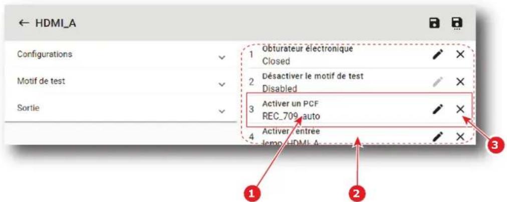 Barco XDX4K40 - Comment supprimer une commande - 1