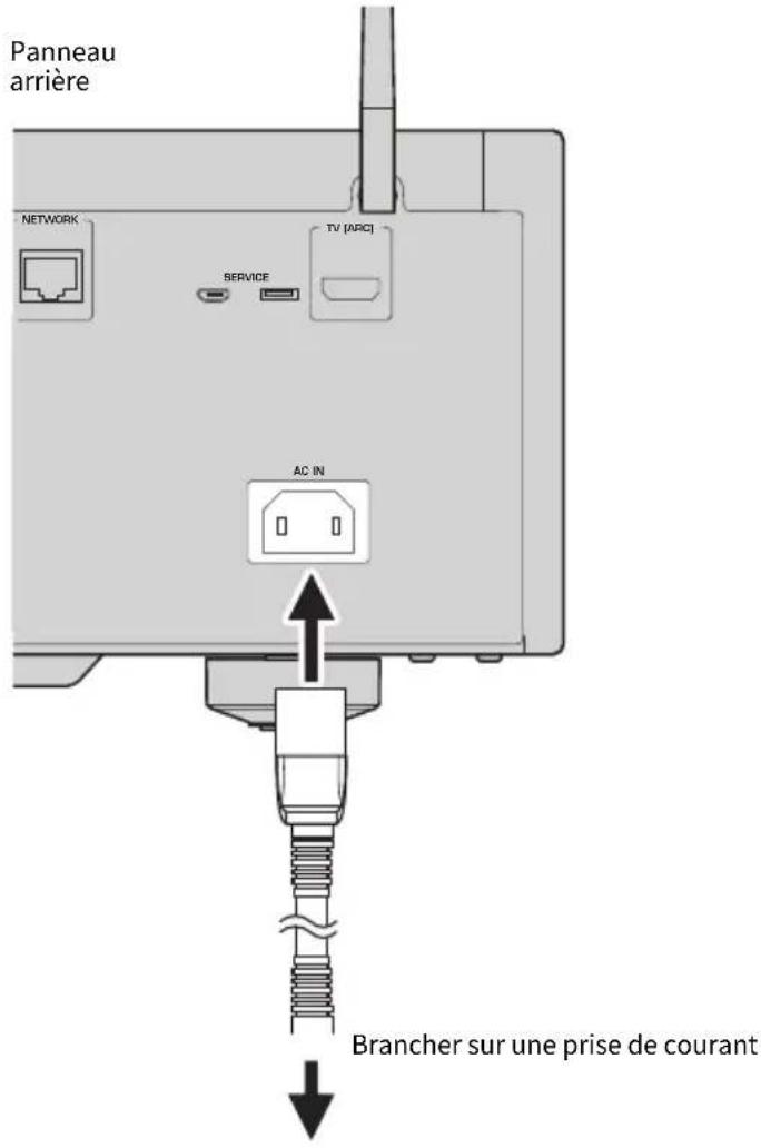 YAMAHA RN2000A - Branchement du cordon d'alimentation - 1
