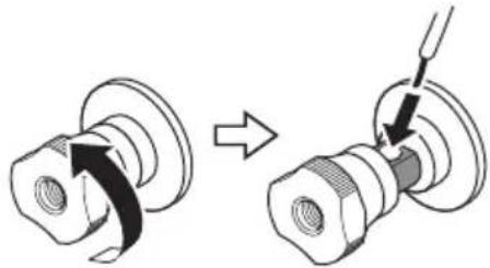 YAMAHA RN2000A - Dénudez environ 10 mm d'isolation de l'extrémité du câble d'enceinte et torsadez fermement son âme. - 2