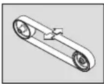 Fein GIMS 150 2H - Regolazione della corsa del nastro. - 1