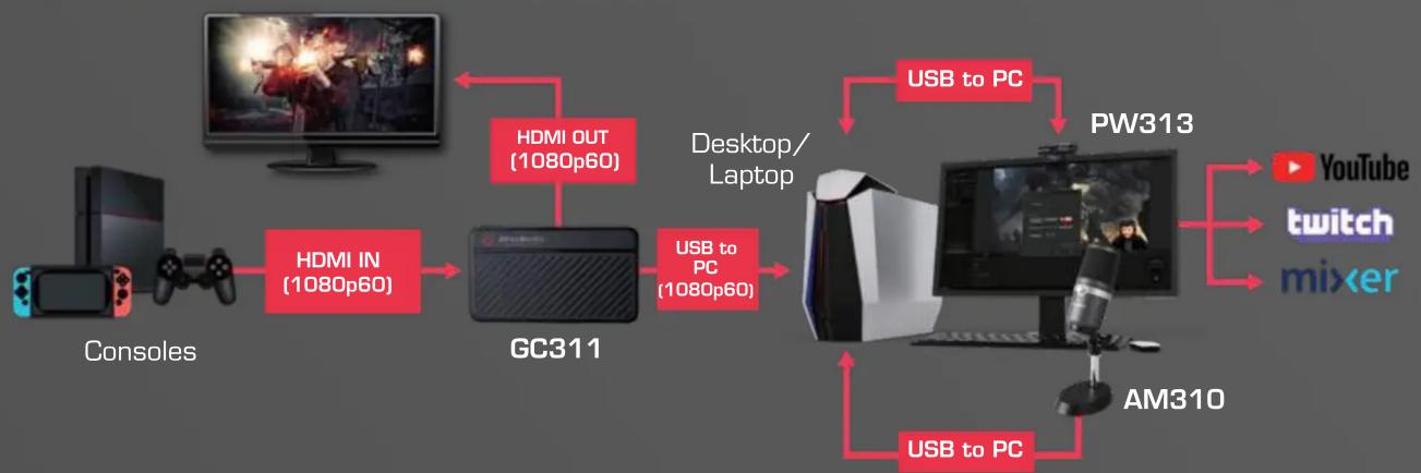 AVERMEDIA Live Streamer GC311 - CONNECTIONS - 1