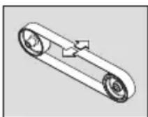 Fein GIMS 1506 - Adjusting the belt tracking. - 1